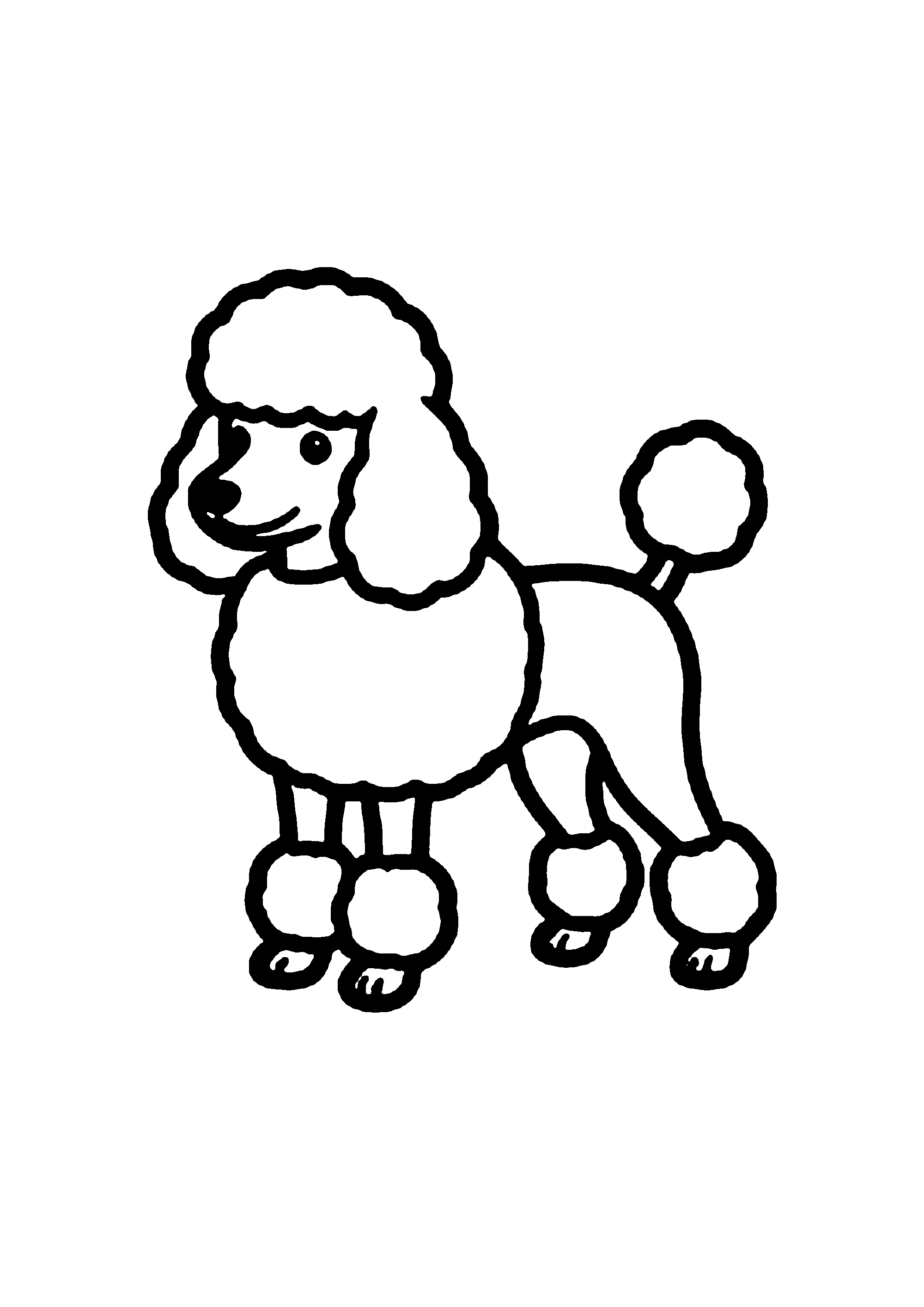 Coloriage aux contours nets : Chiot Labrador Chocolat avec sa Balle