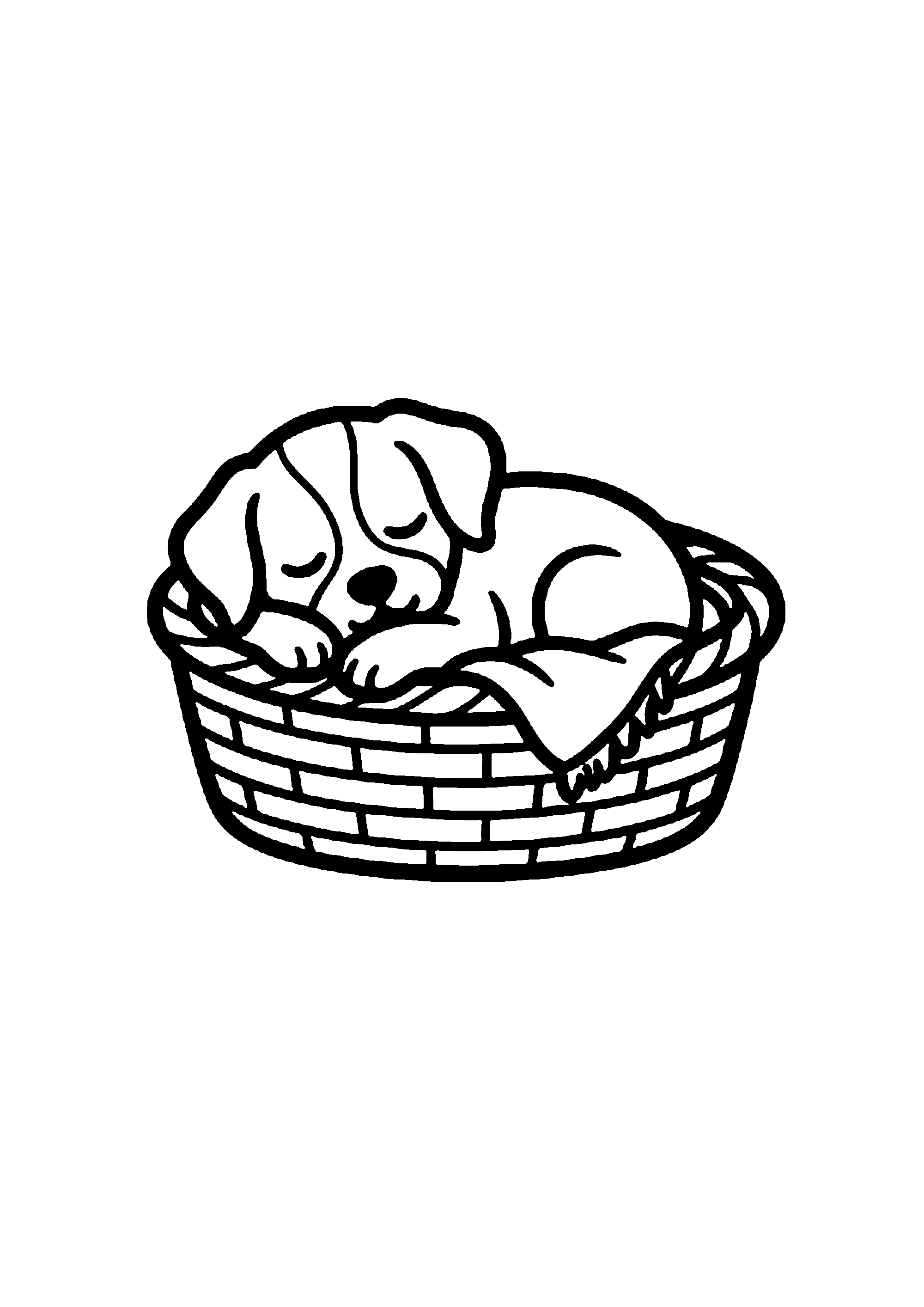 Coloriage aux contours nets : Saint-Bernard Héroïque dans la Neige