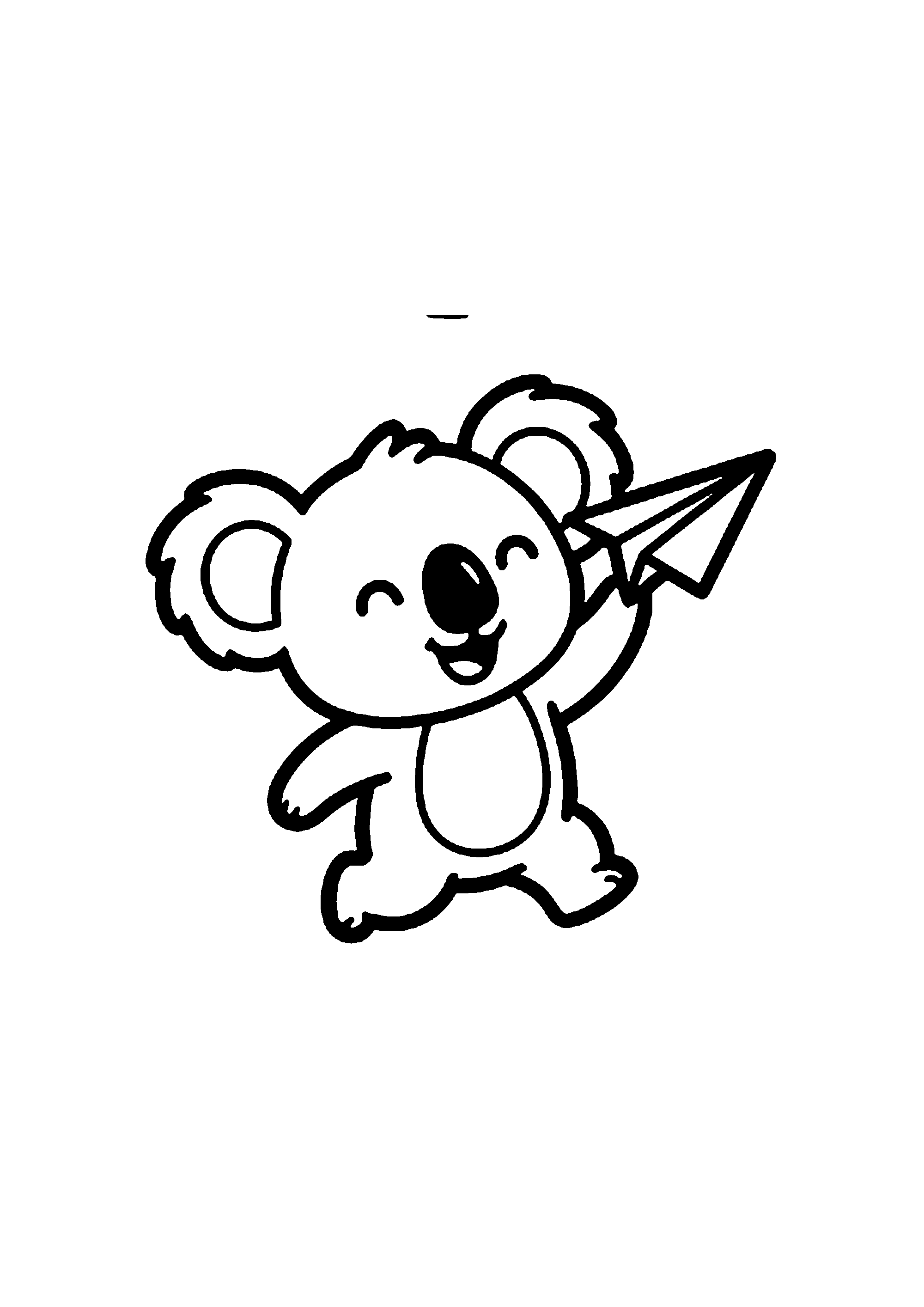 Coloriage aux contours nets : Petit Lapin Jardinier avec son Arrosoir