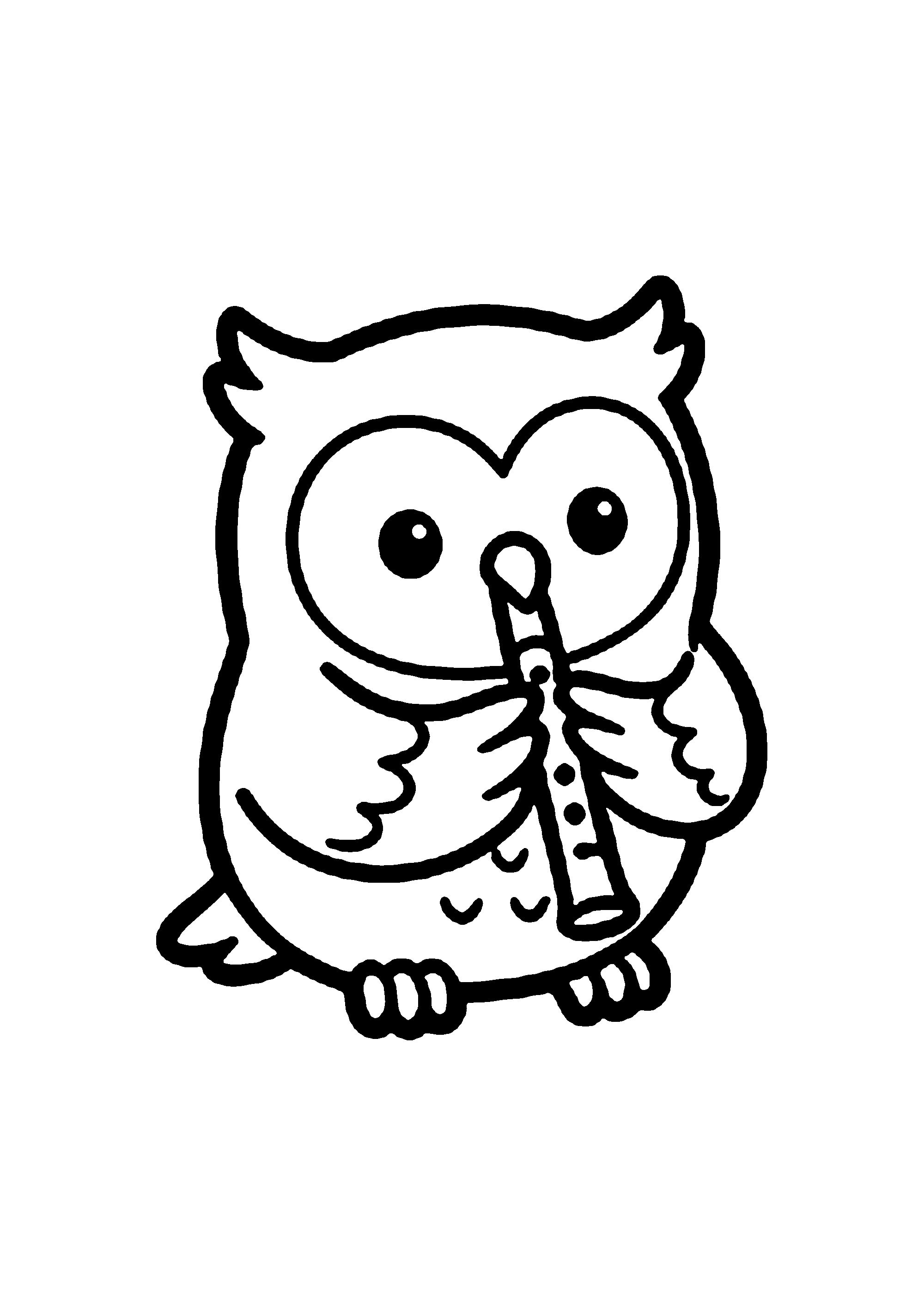 Coloriage aux contours nets : Koala Lançant un Bel Avion en Papier