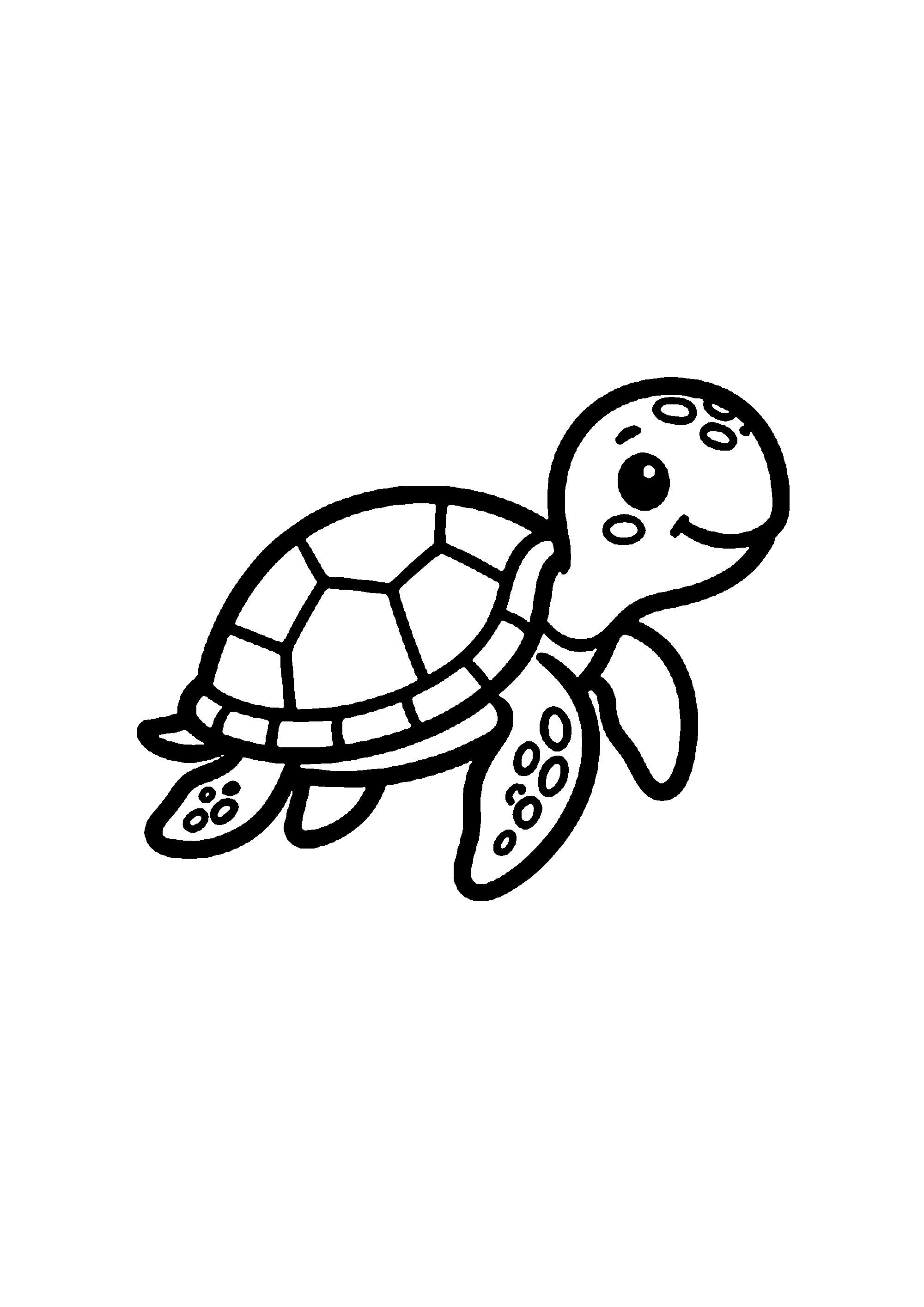 Coloriage aux contours nets : Bébé Phoque Mignon sur la Banquise