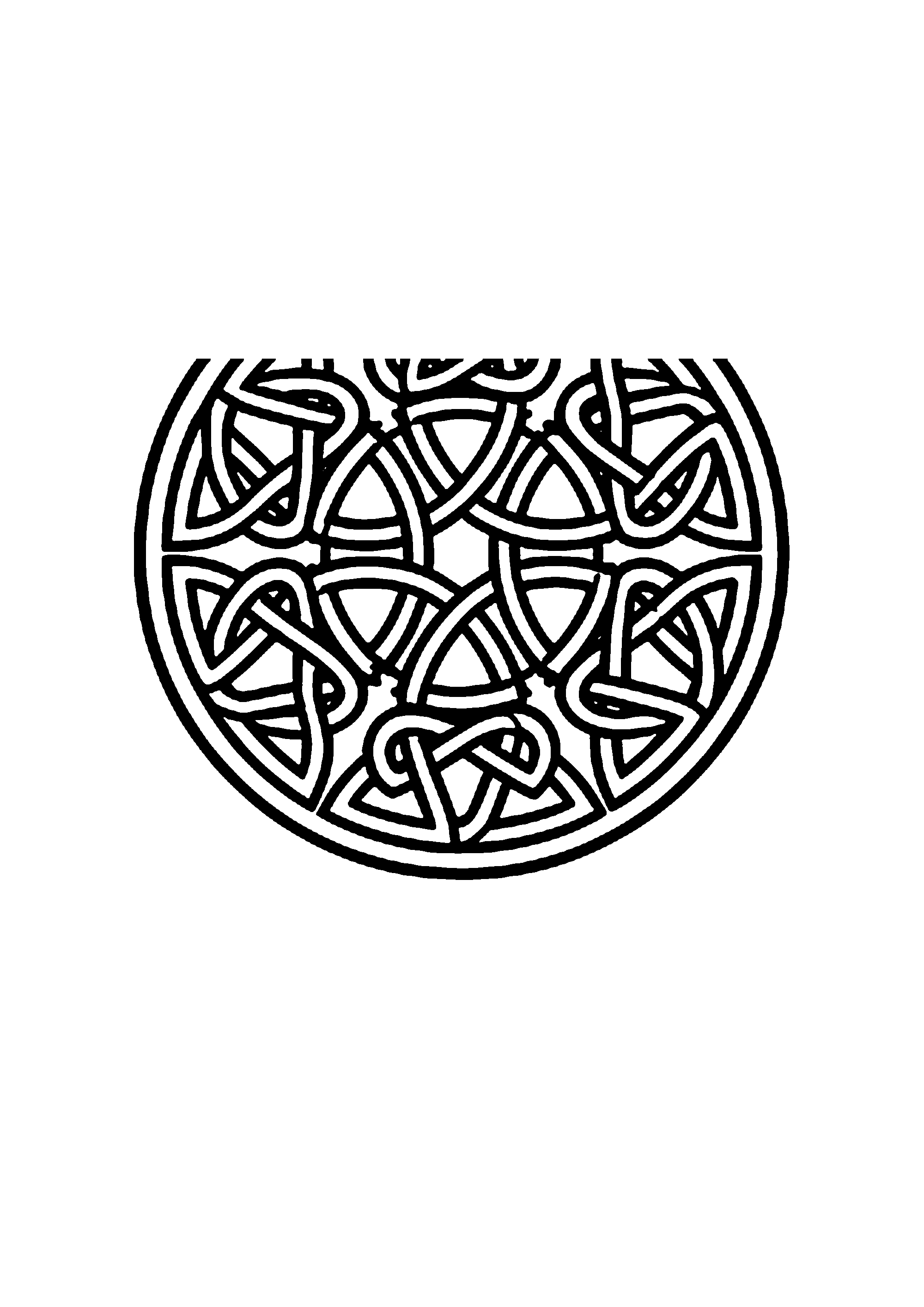 Coloriage aux contours nets : Mandala Géométrique d'Équilibre