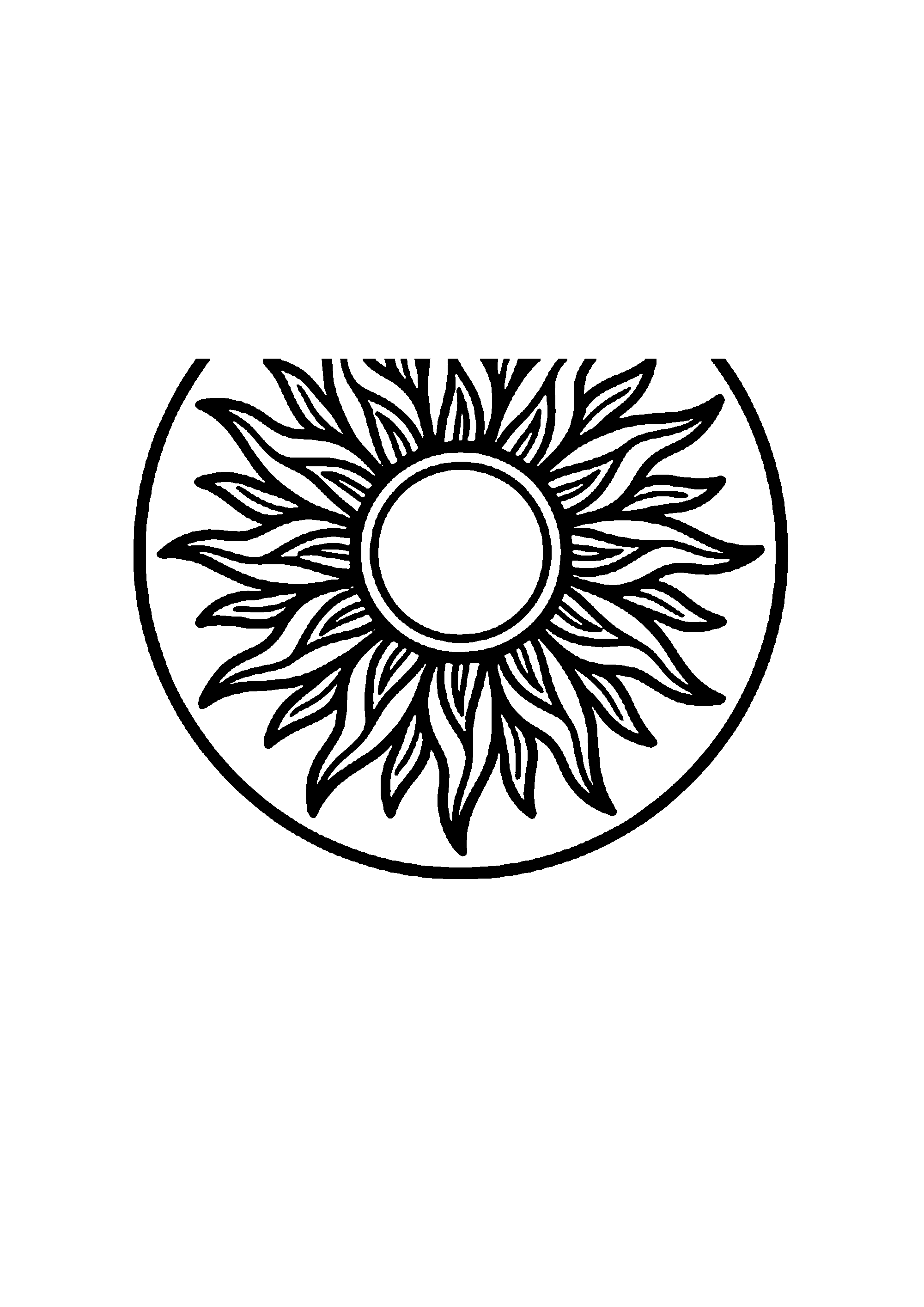 Coloriage aux contours nets : Mandala Géométrique d'Équilibre