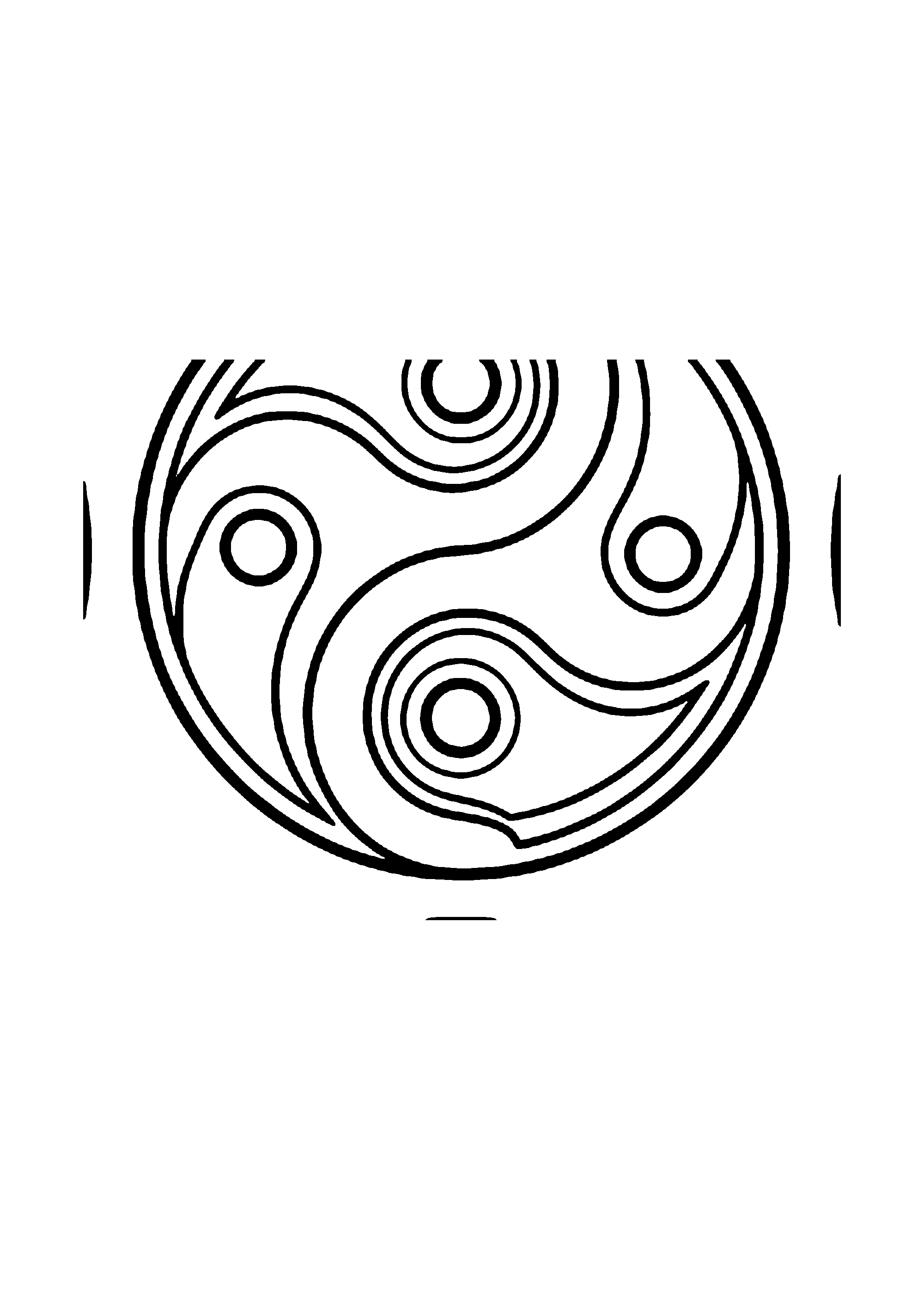 Coloriage aux contours nets : Mandala Géométrique d'Équilibre