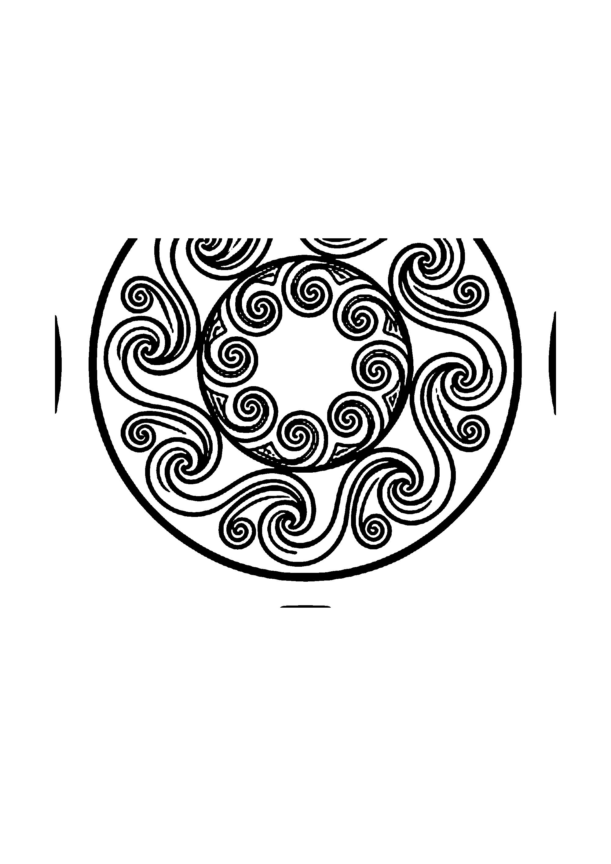 Coloriage aux contours nets : Mandala Géométrique d'Équilibre