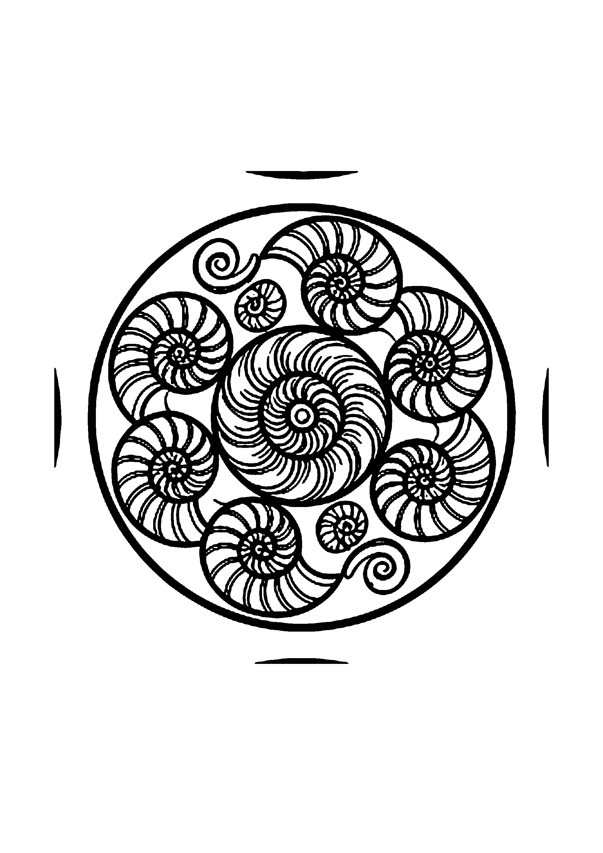 Coloriage aux contours nets : Mandala Géométrique d'Équilibre