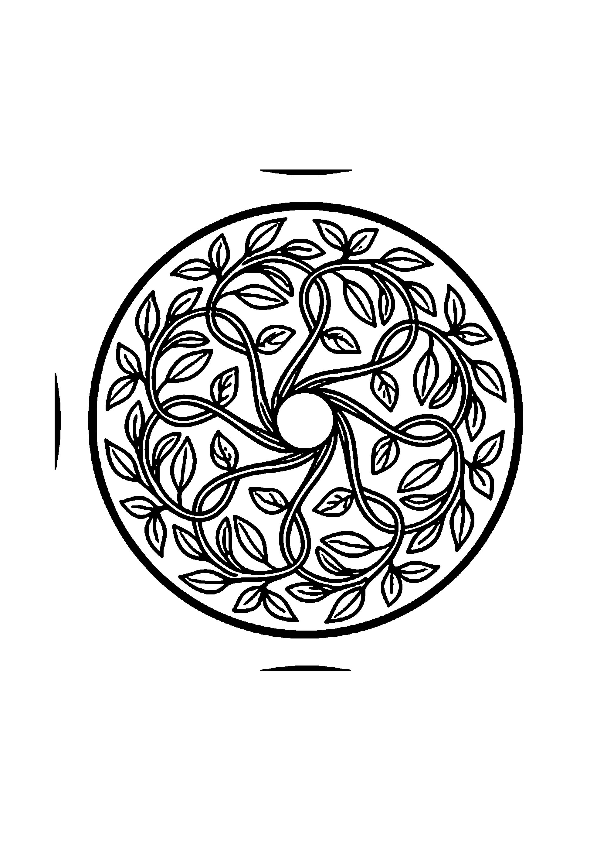 Coloriage aux contours nets : Mandala Géométrique d'Équilibre
