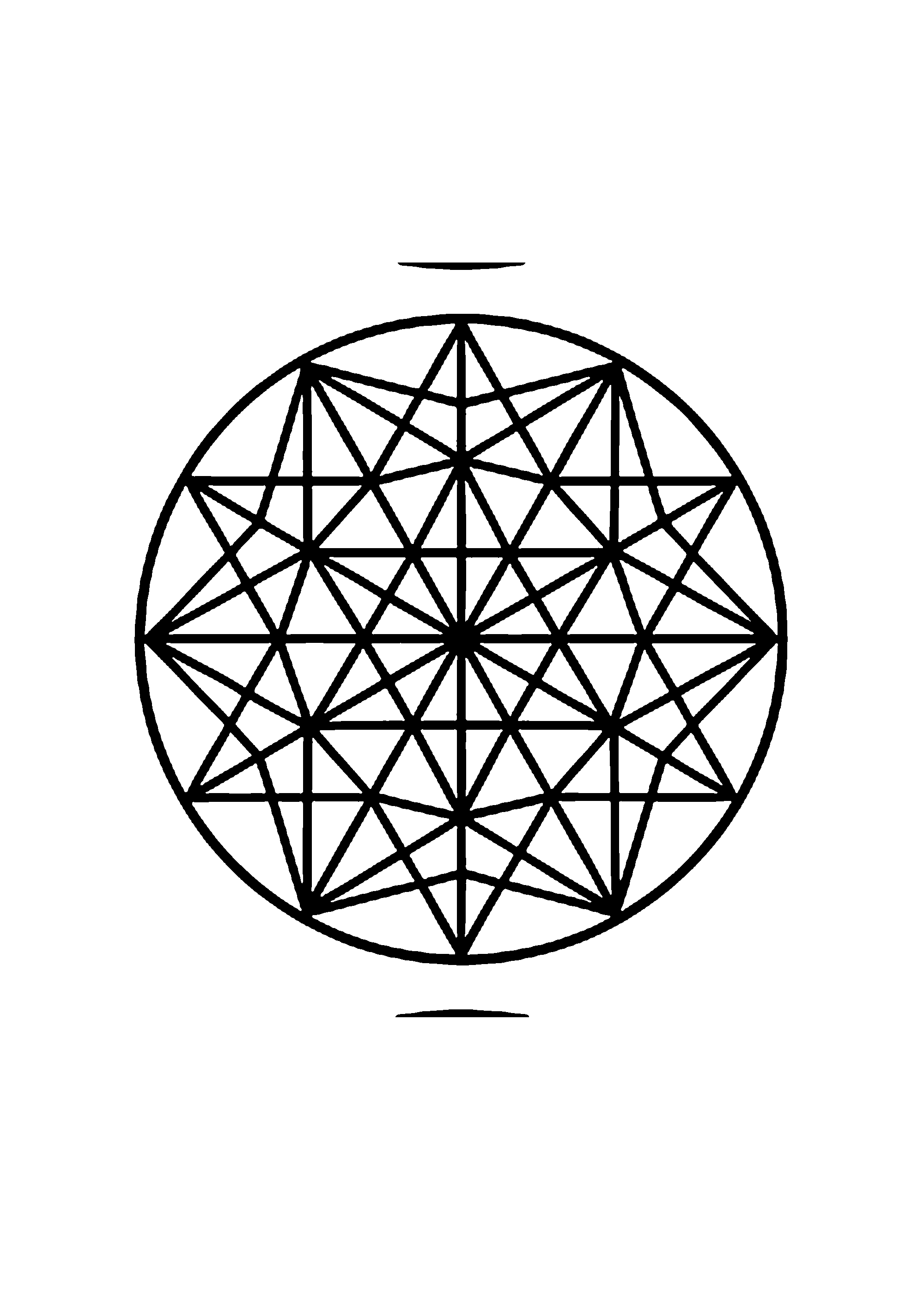 Coloriage aux contours nets : Mandala Géométrique d'Équilibre