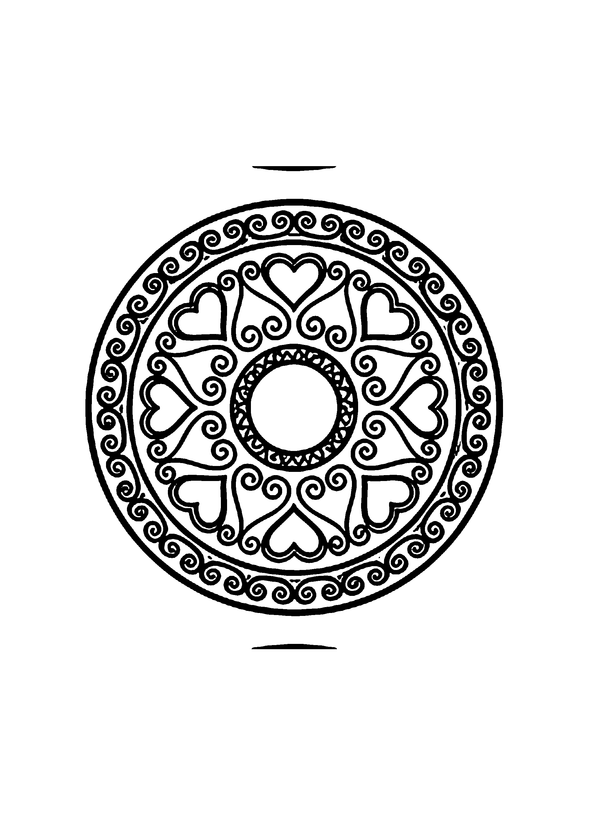 Coloriage aux contours nets : Mandala Géométrique d'Équilibre