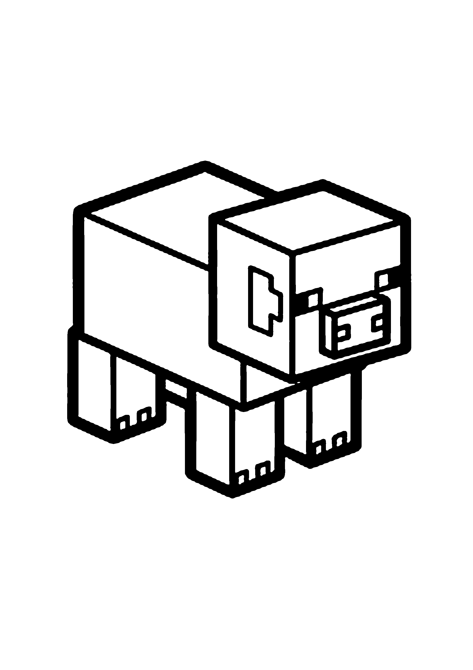 Coloriage aux contours nets : Cochon Sauvage dans la Prairie Fleurie