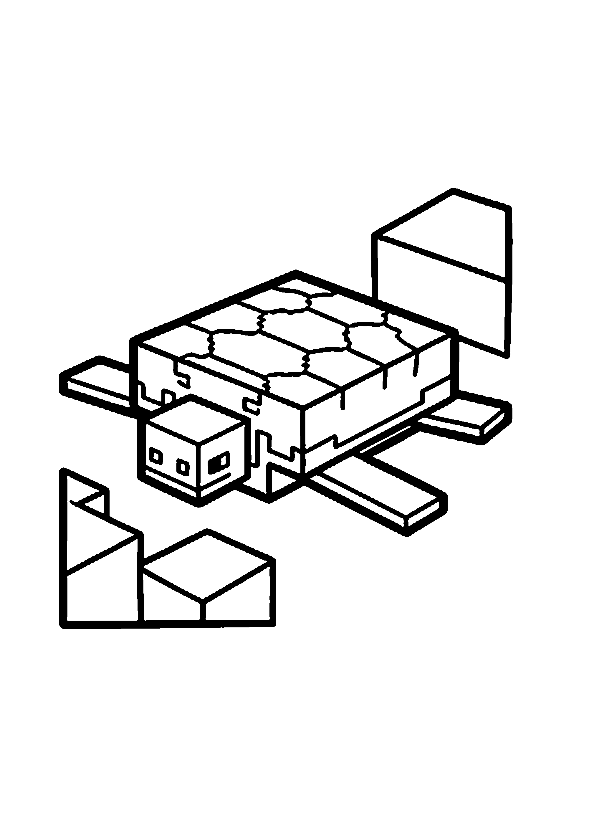 Coloriage aux contours nets : Ocelot Agile Chassant dans la Jungle
