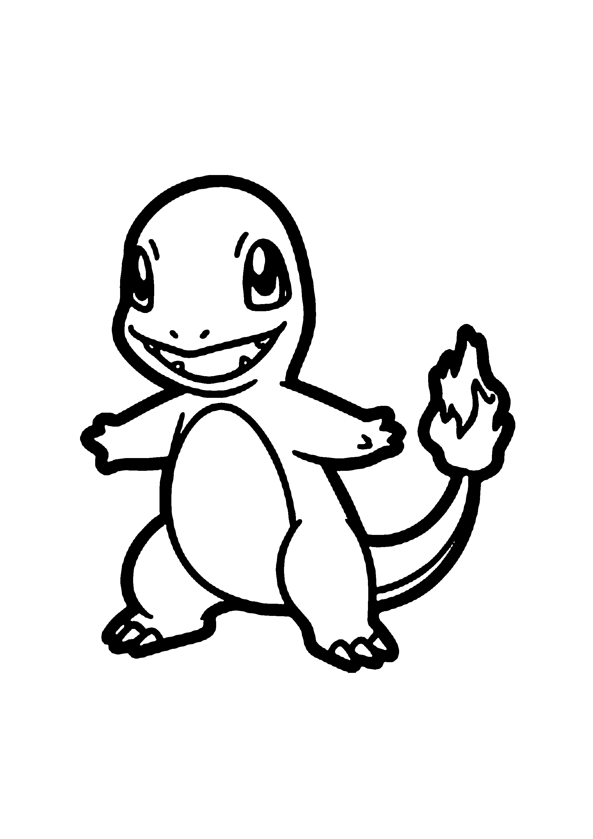 Coloriage aux contours nets : Coloriage Épique Pokémon
