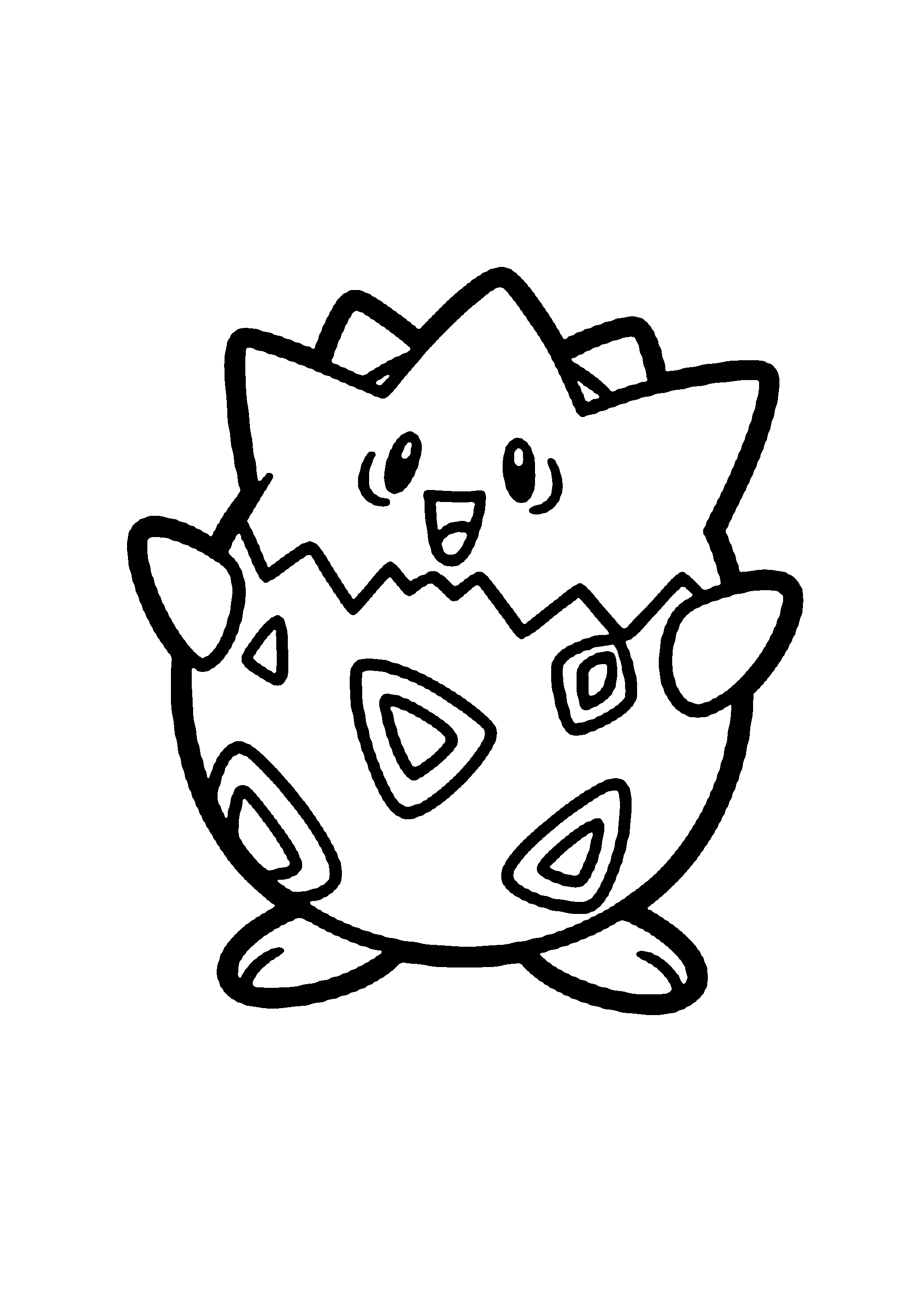 Coloriage aux contours nets : Coloriage Épique Pokémon