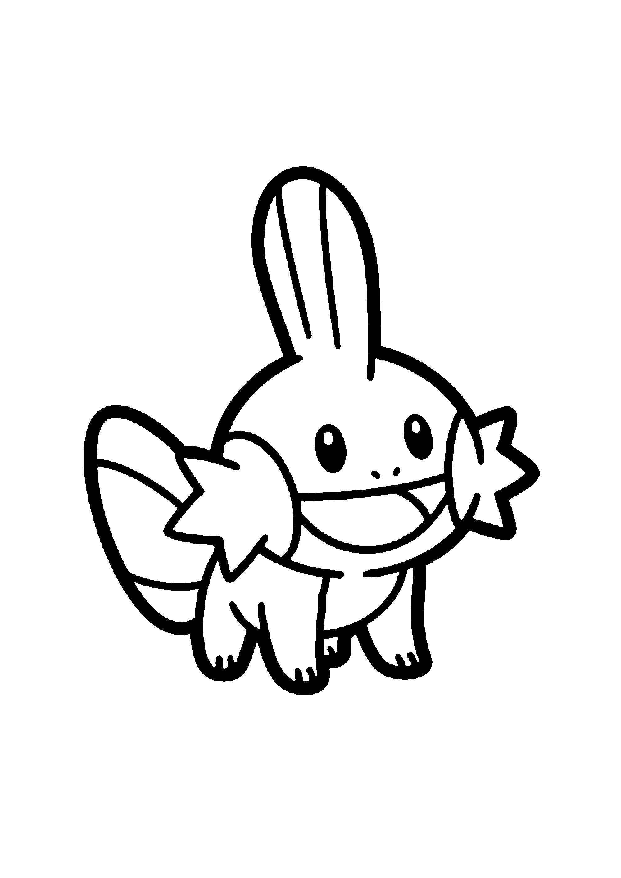 Coloriage aux contours nets : Coloriage Épique Pokémon