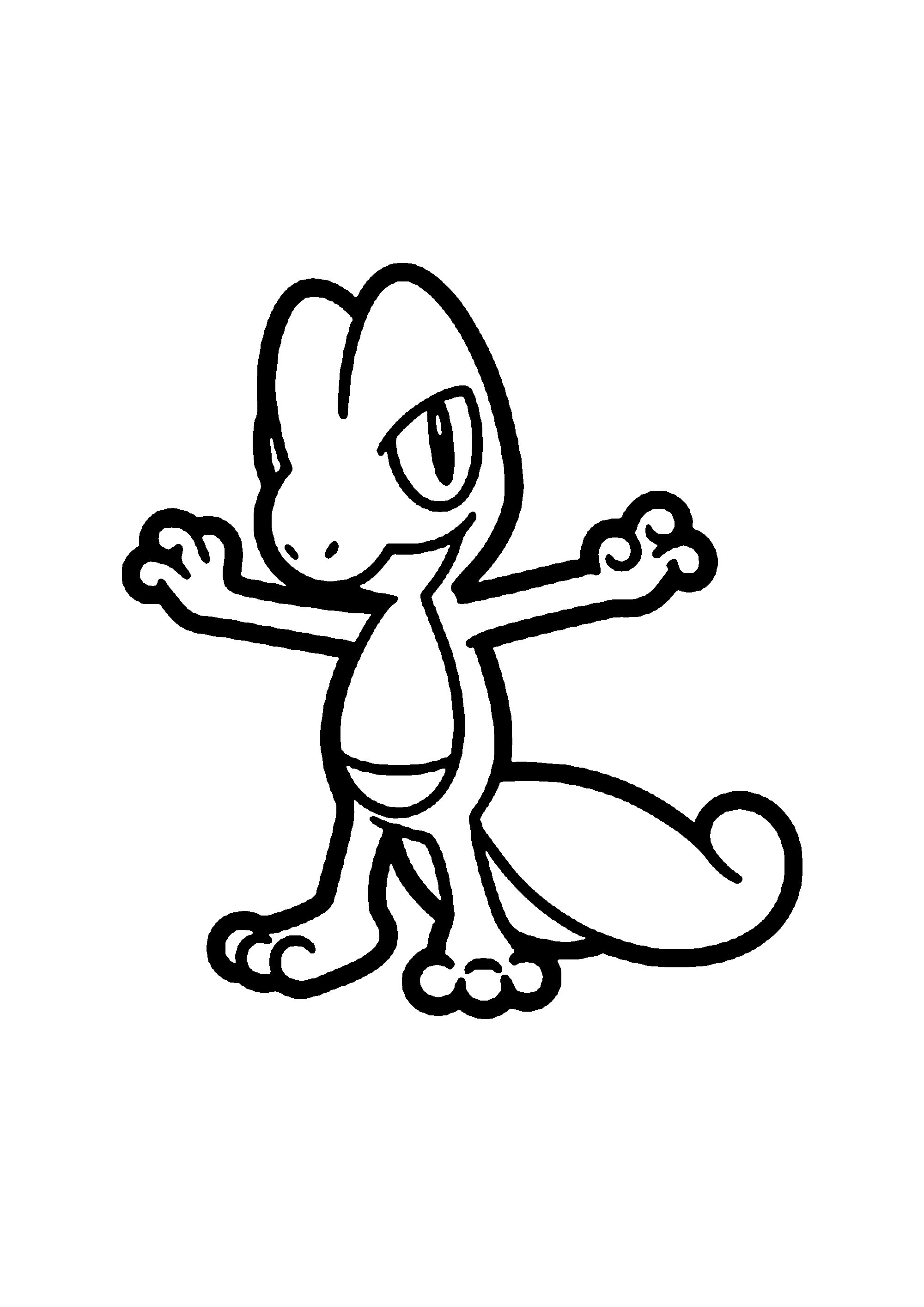 Coloriage aux contours nets : Coloriage Épique Pokémon