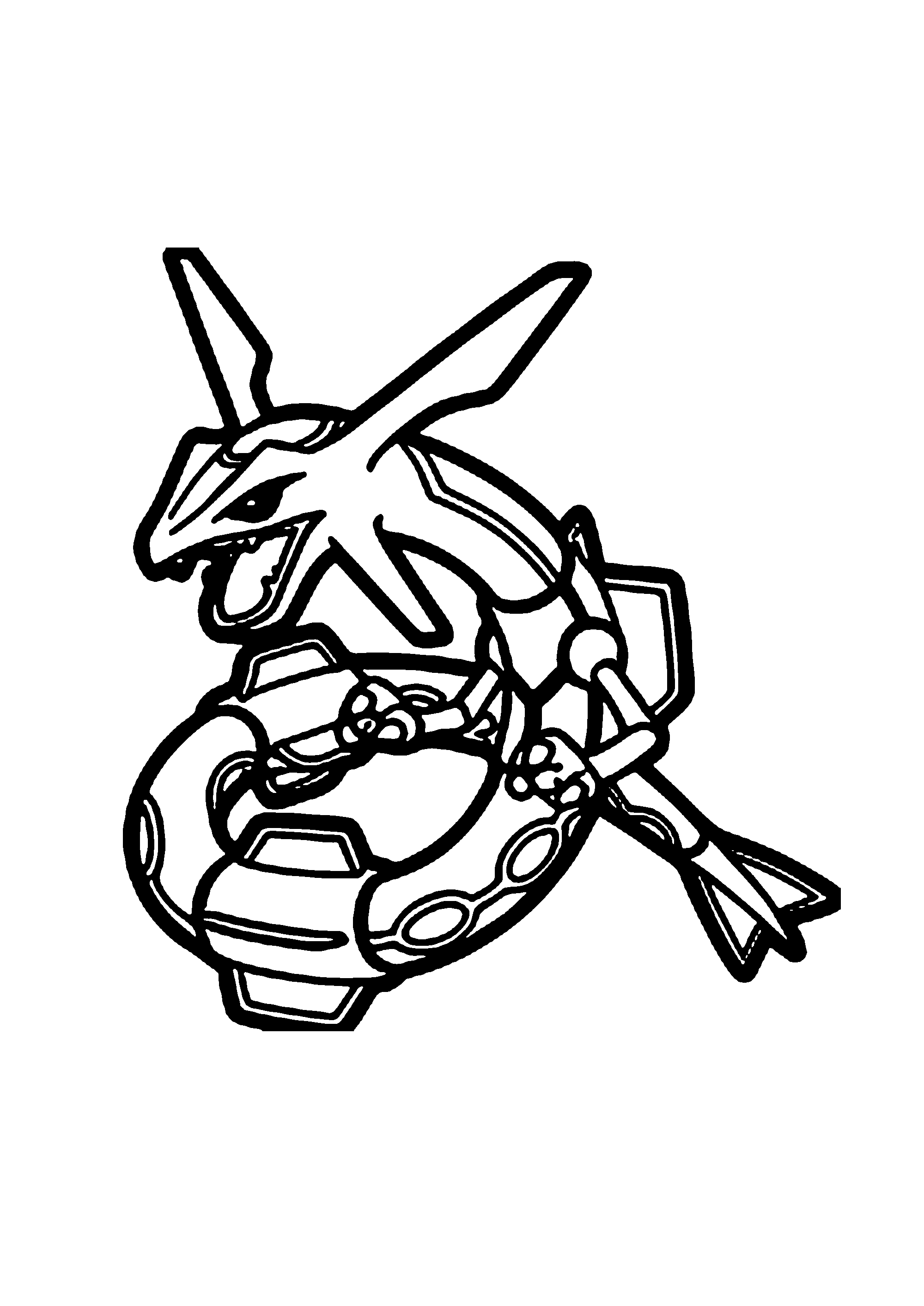 Coloriage aux contours nets : Coloriage Épique Pokémon