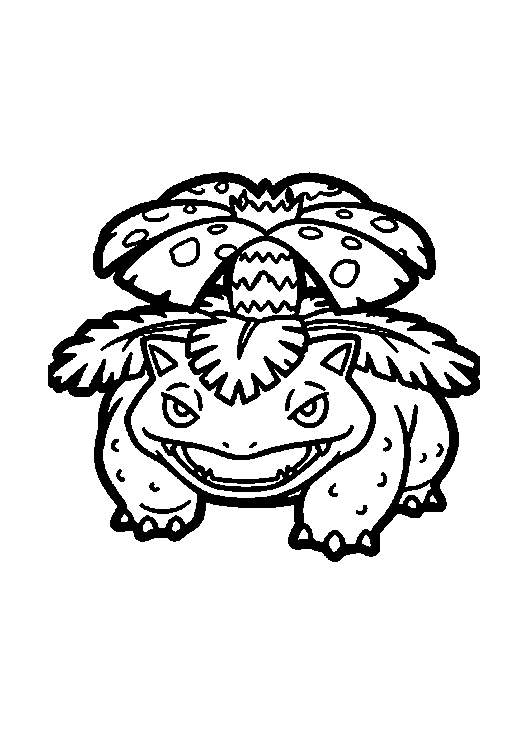 Coloriage aux contours nets : Coloriage Épique Pokémon