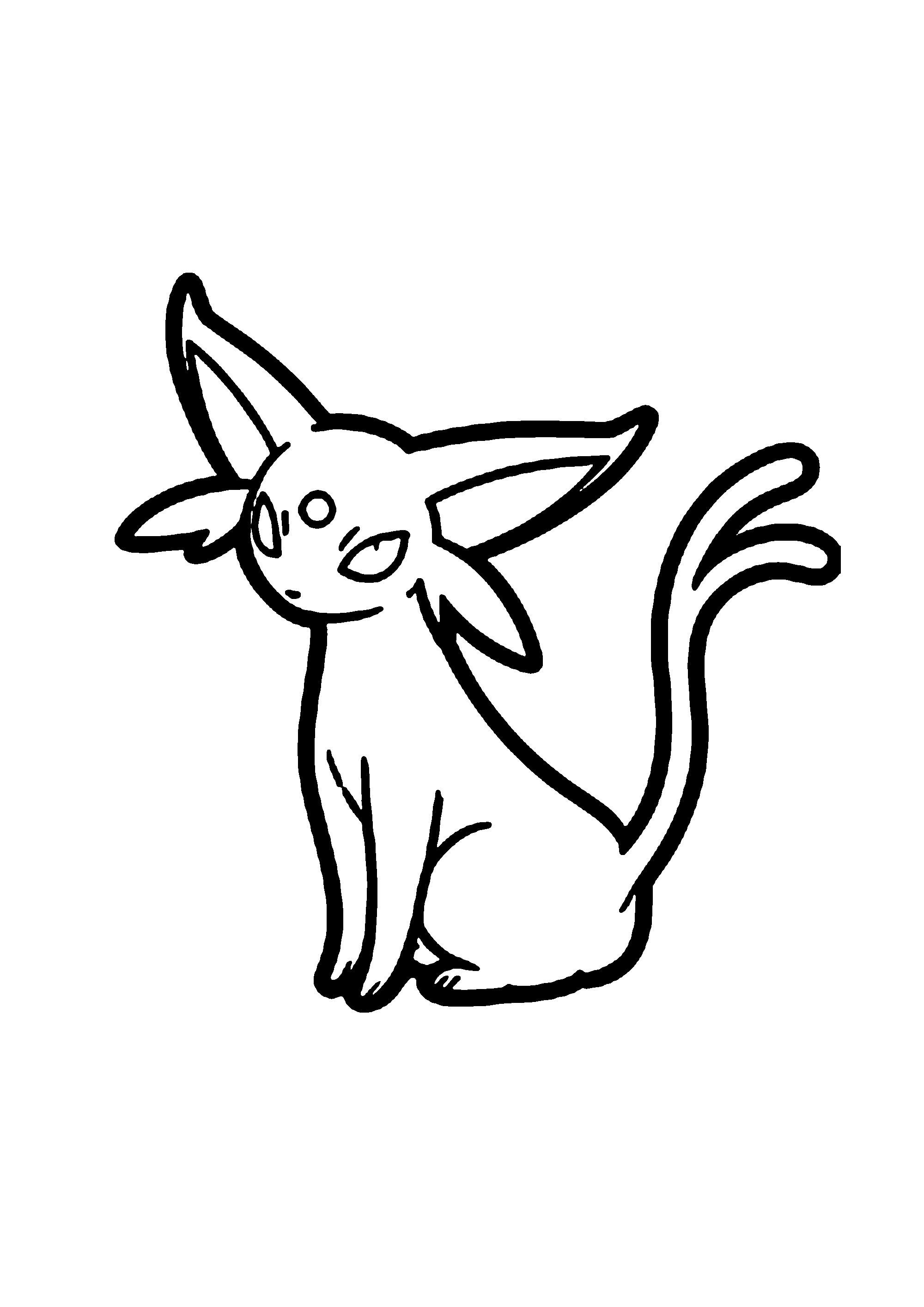 Coloriage aux contours nets : Coloriage Épique Pokémon
