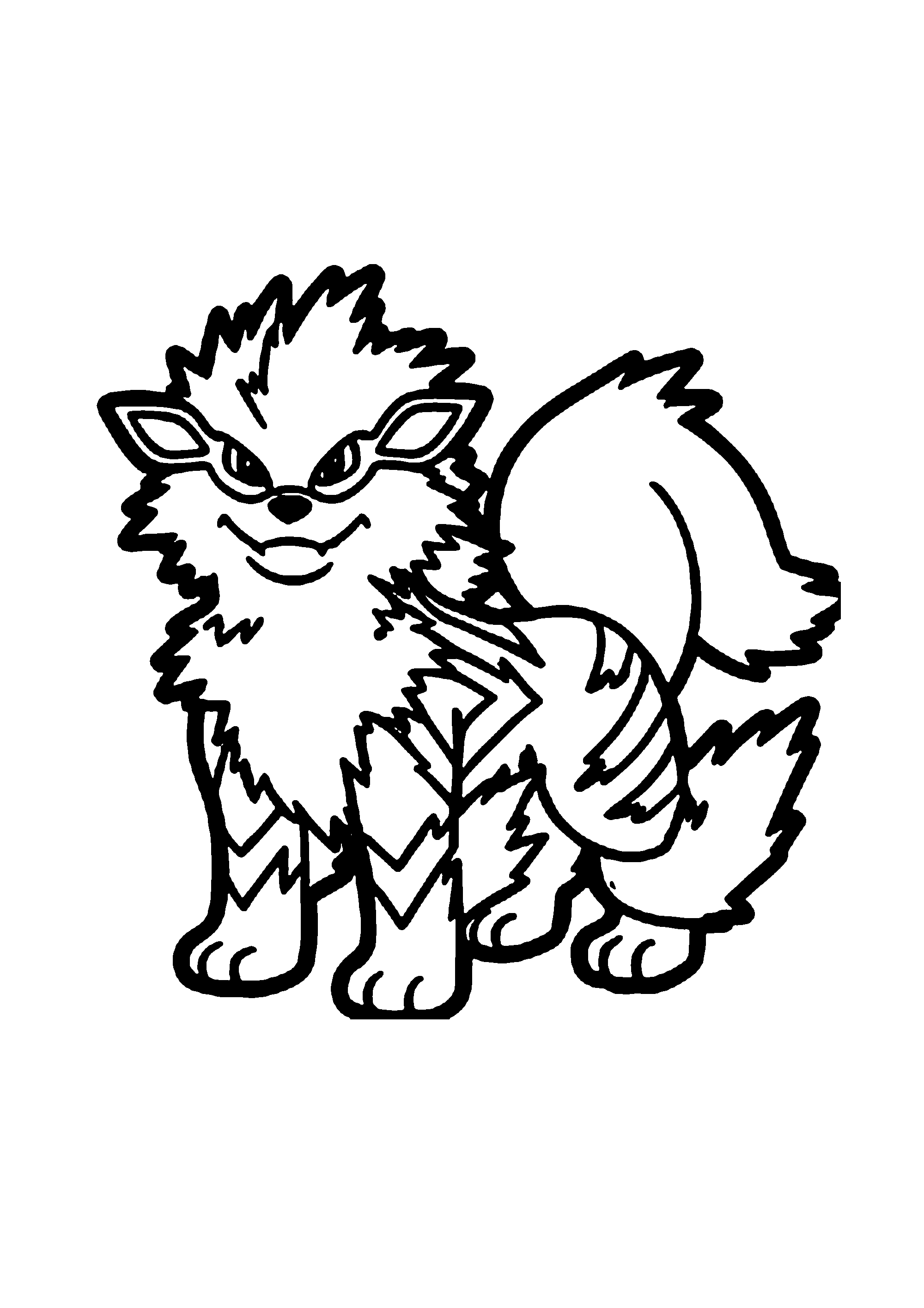 Coloriage aux contours nets : Coloriage Épique Pokémon