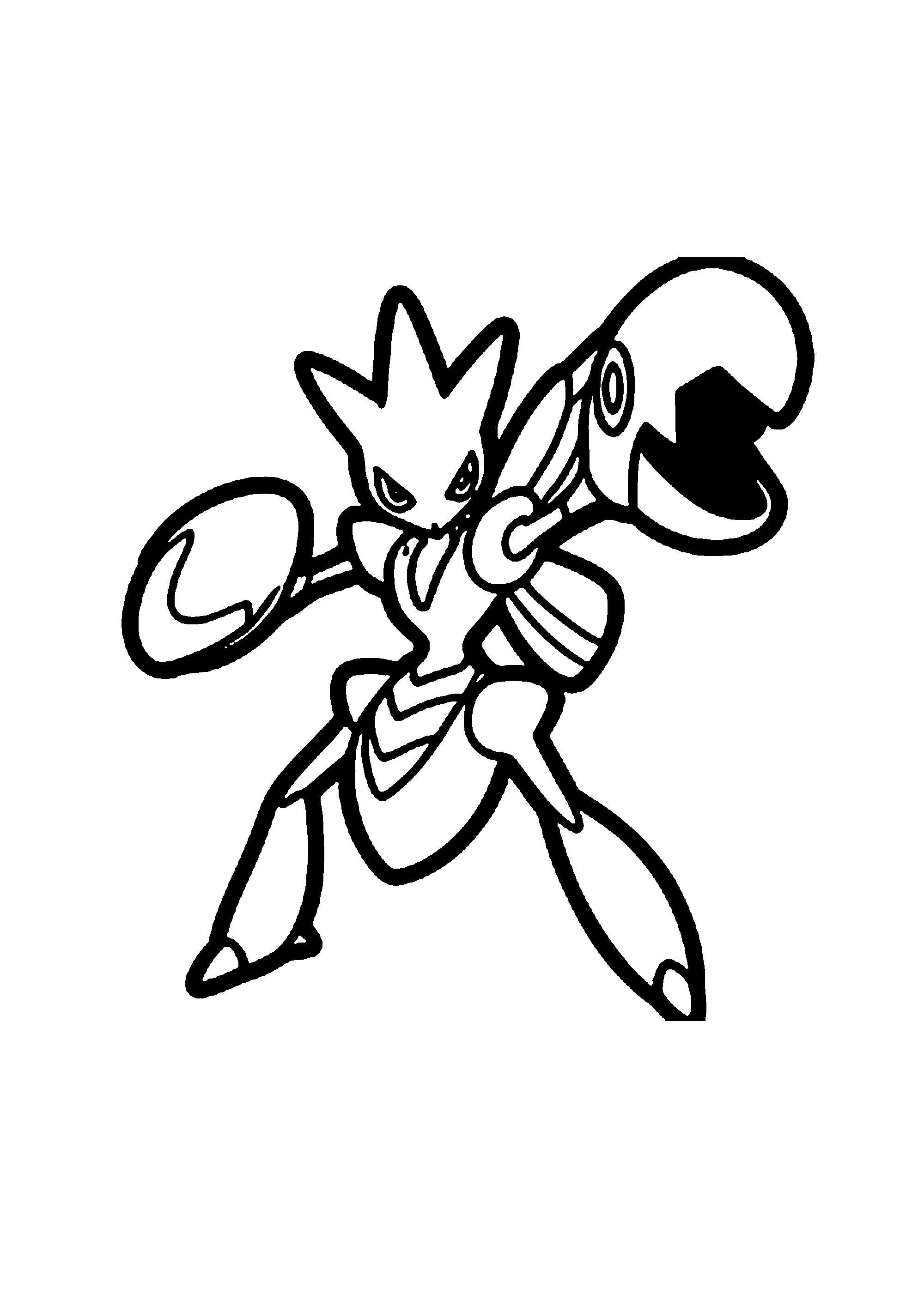 Coloriage aux contours nets : Coloriage Épique Pokémon