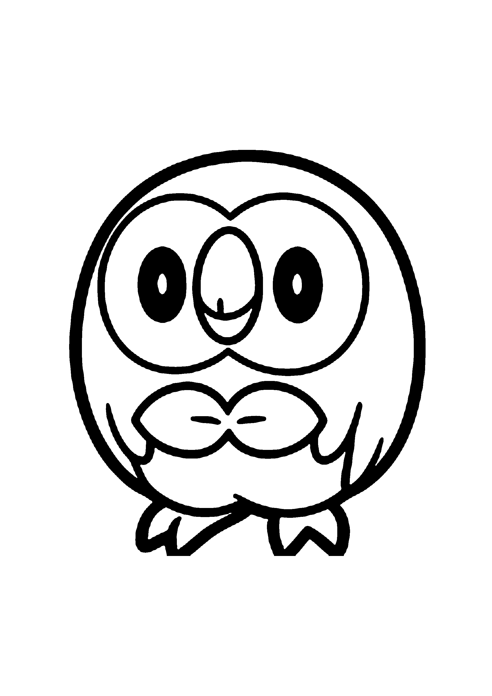 Coloriage aux contours nets : Coloriage Épique Pokémon