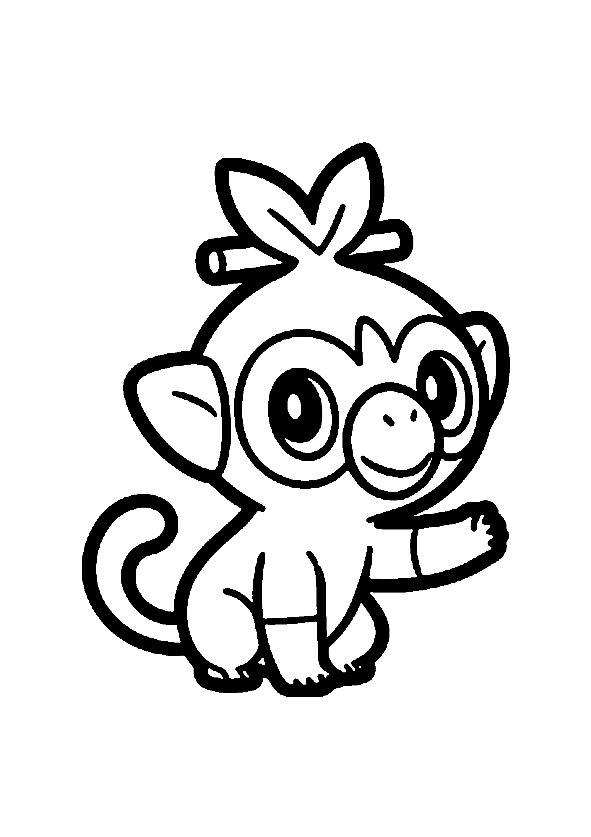 Coloriage aux contours nets : Coloriage Épique Pokémon