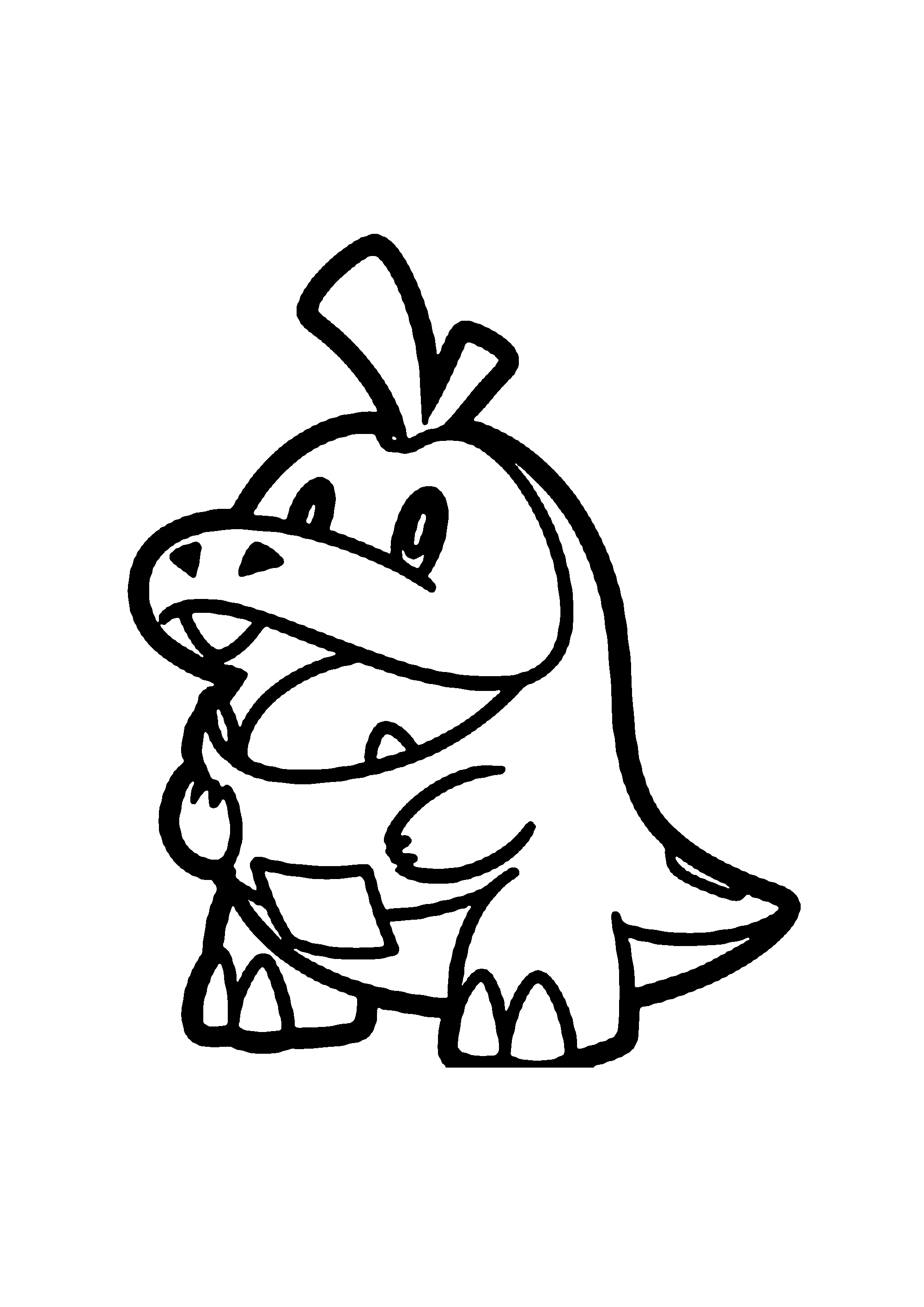 Coloriage aux contours nets : Coloriage Épique Pokémon