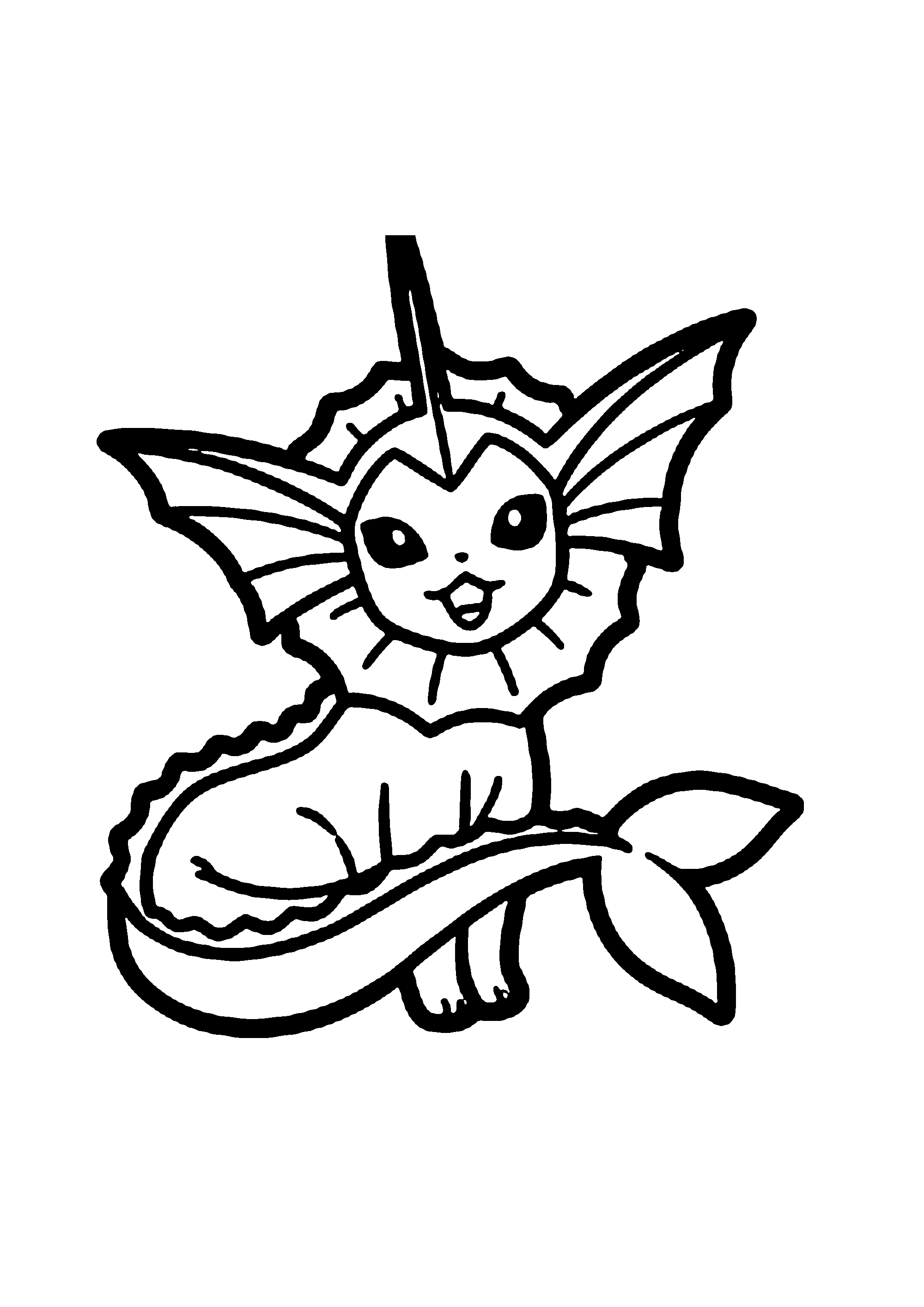 Coloriage aux contours nets : Coloriage Épique Pokémon