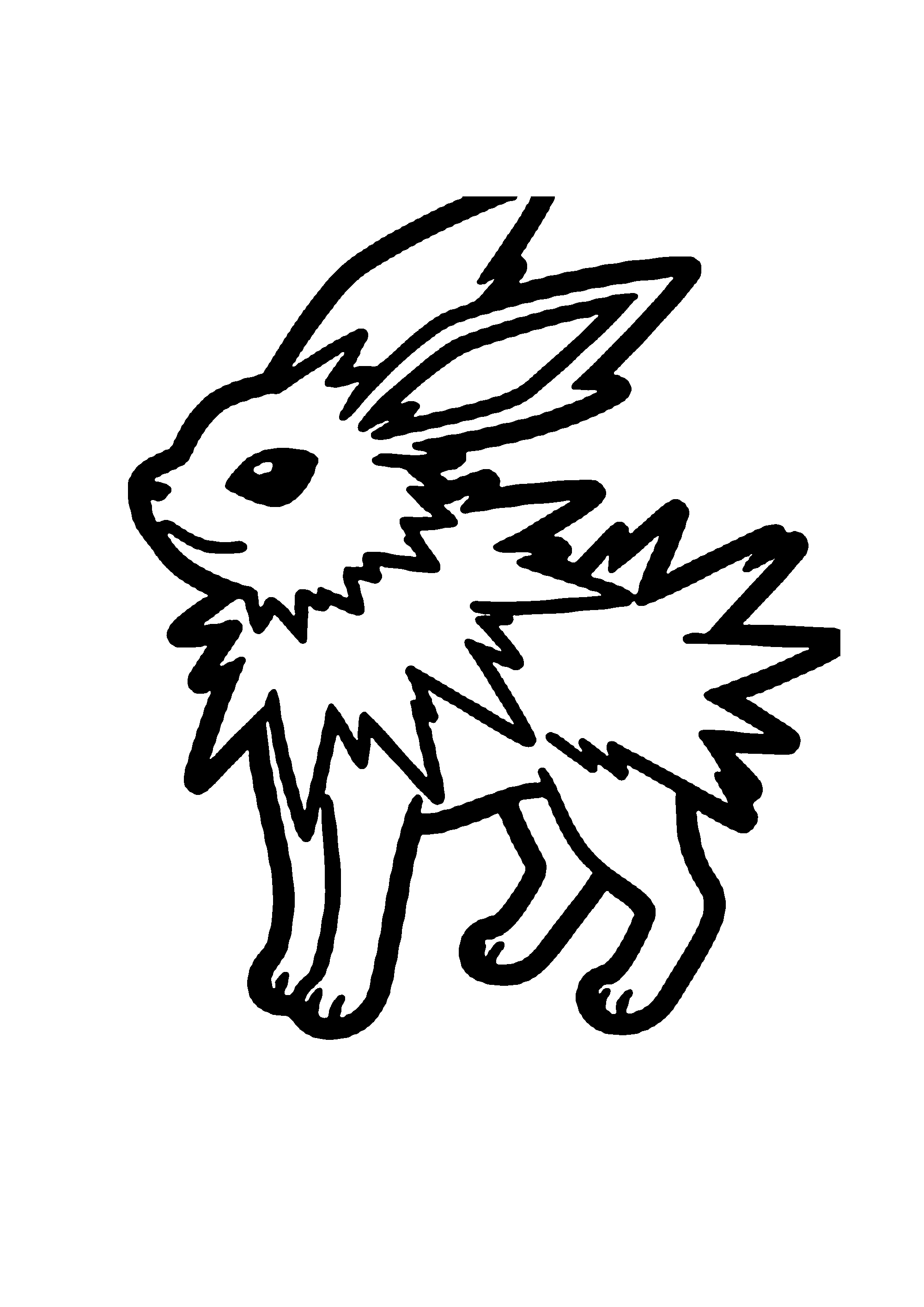 Coloriage aux contours nets : Coloriage Épique Pokémon