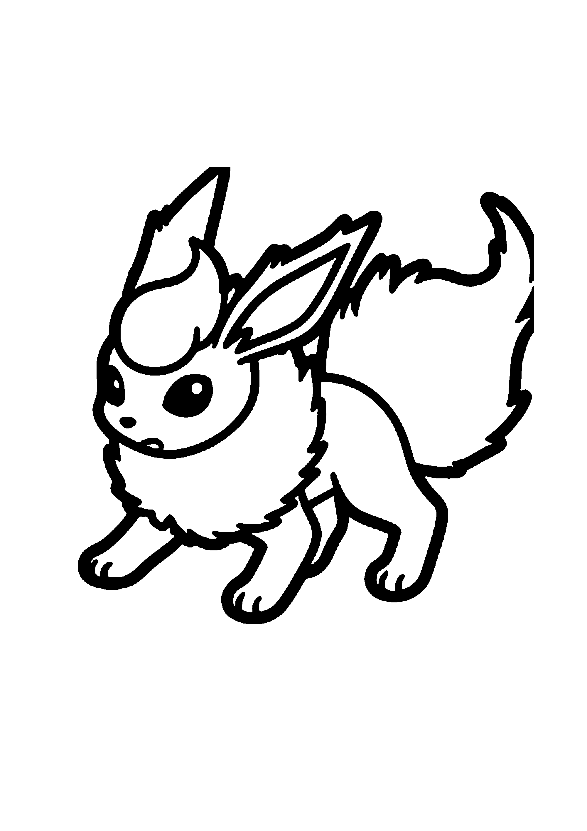 Coloriage aux contours nets : Coloriage Épique Pokémon