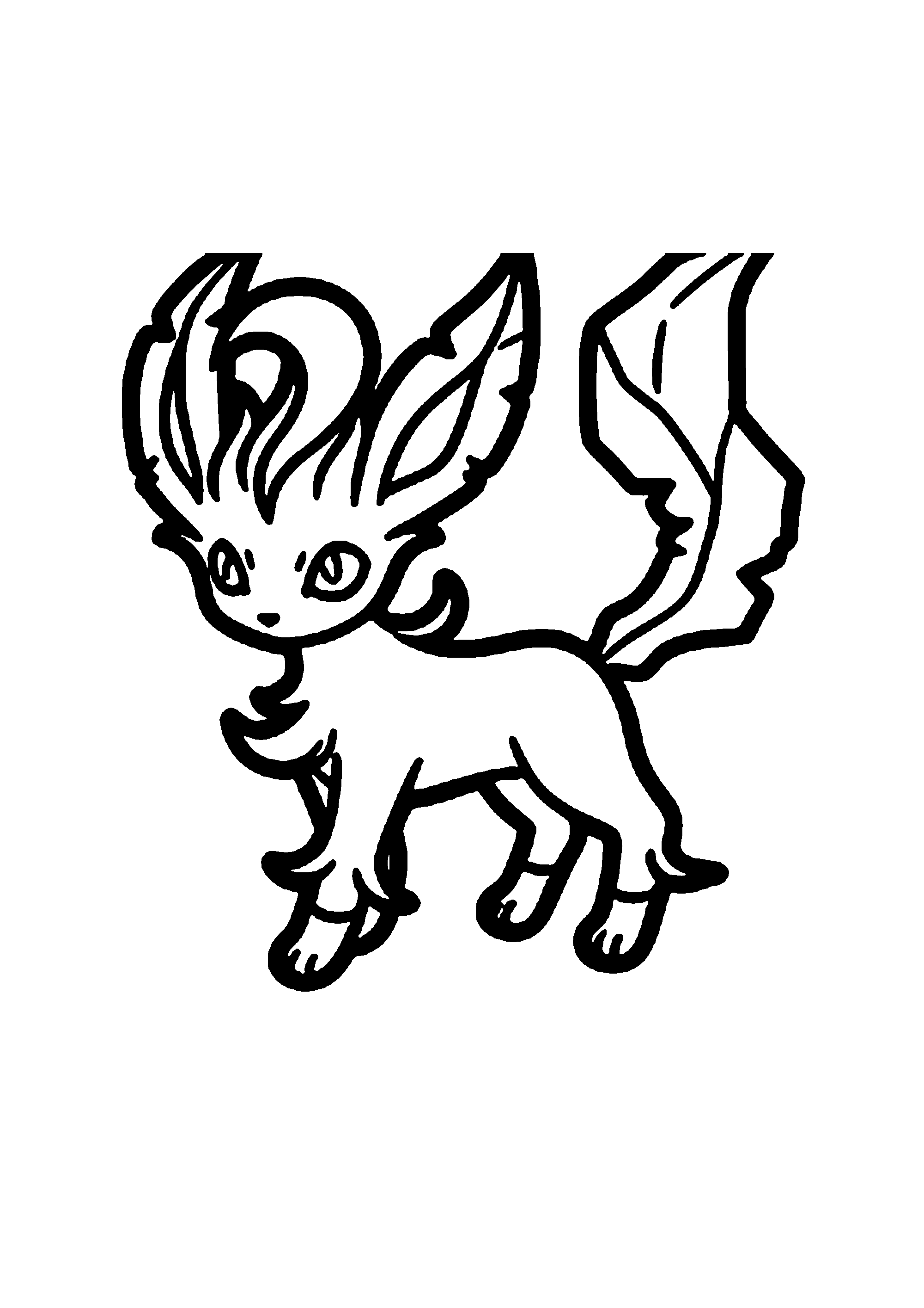 Coloriage aux contours nets : Coloriage Épique Pokémon