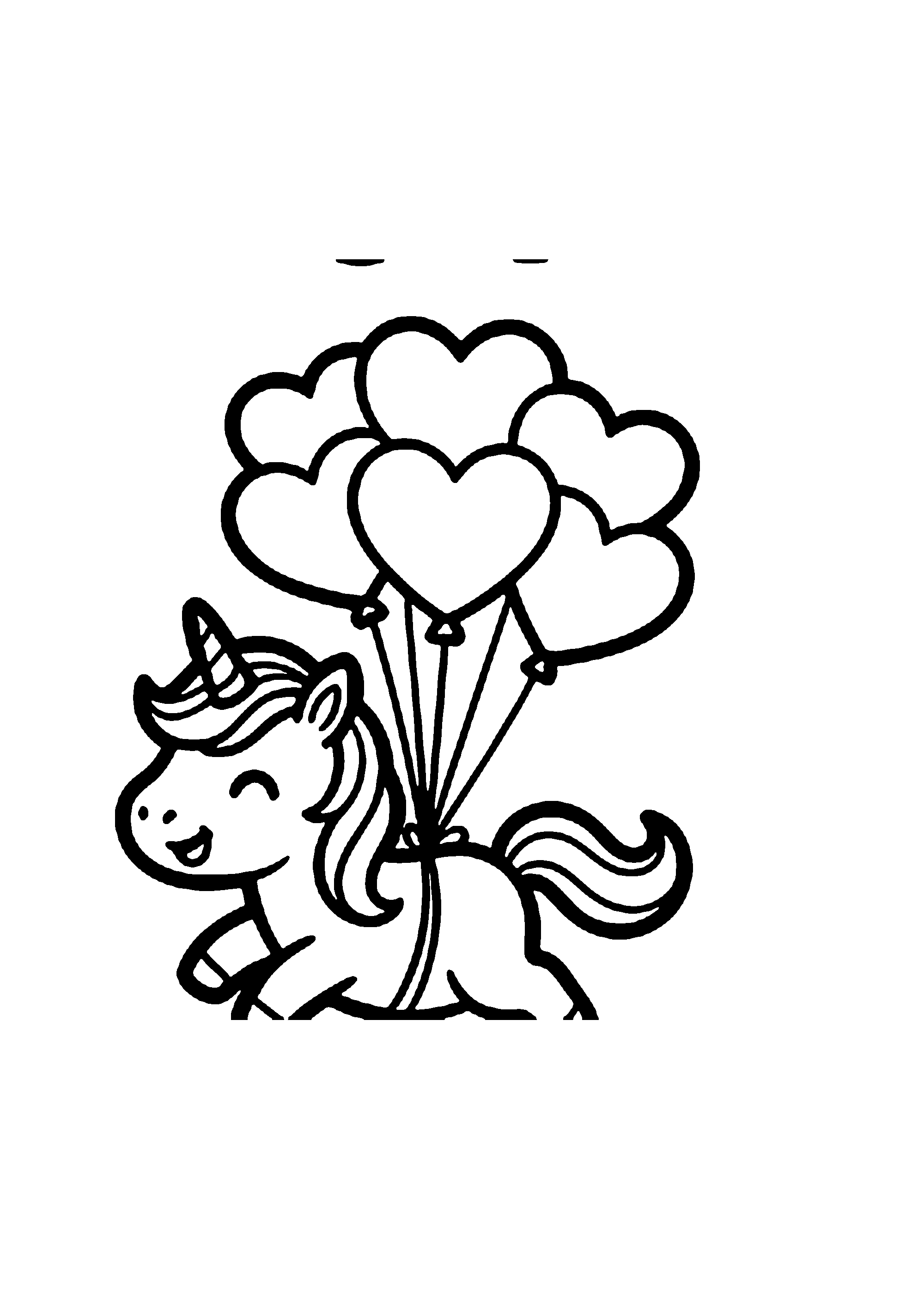 Coloriage aux contours nets : Licorne Céleste Enchantée